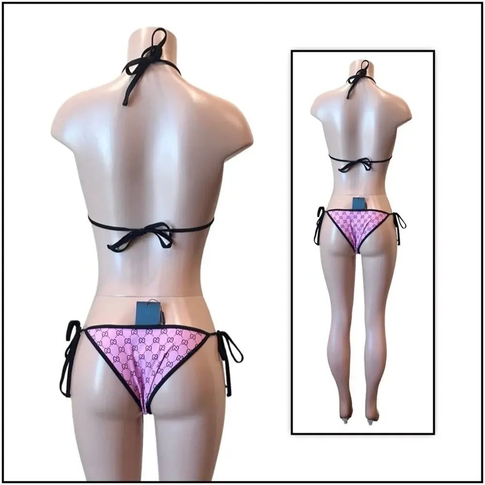 GG Monogram Color-block Vibrant Colored Bikini SZ L - Picture 8 of 15